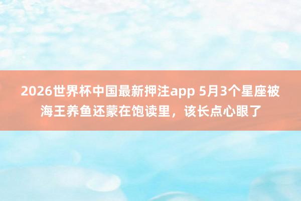 2026世界杯中国最新押注app 5月3个星座被海王养鱼还蒙在饱读里，该长点心眼了