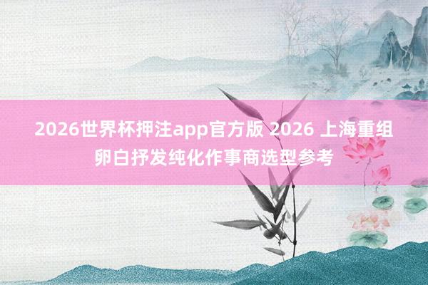 2026世界杯押注app官方版 2026 上海重组卵白抒发纯化作事商选型参考